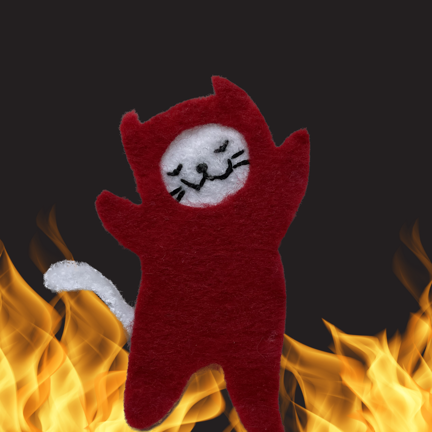 (un)Evil Kittie Handmade Brooch
